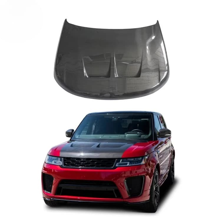 Factory Price SVR Style Carbon Fiber Hood Bonnet for Land Rover Range Rover Sport Carbon Fiber Engine Cover Hood 2013-2020