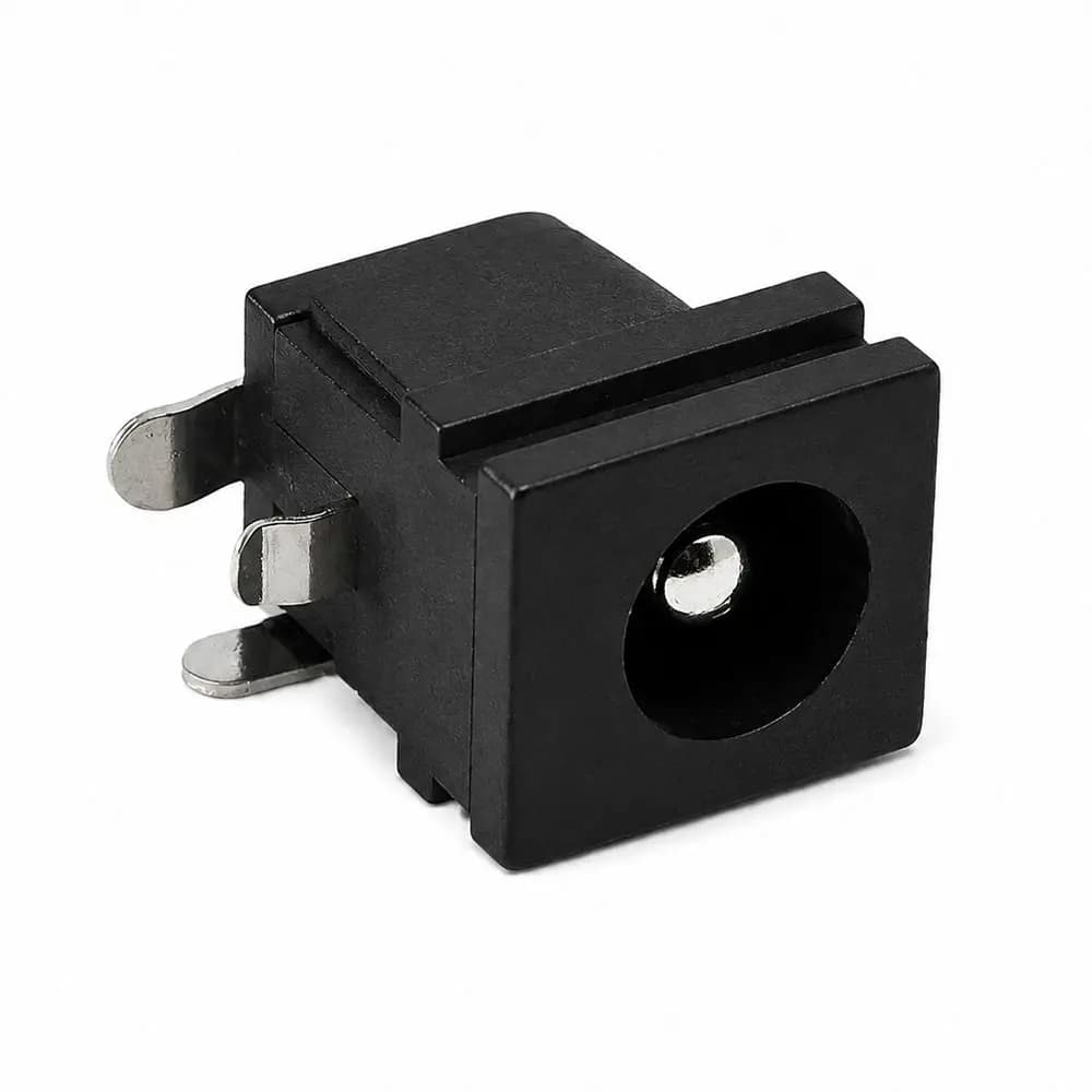 10Pcs 5.5x2.1mm 5.5x2.5mm 6.5x3.0mm Female DC Power Jack 3Pin Black Charging Port Connector Retaining Slot Plastic Metal