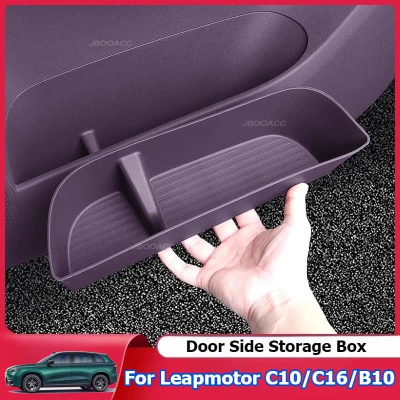 For Leapmotor C10/C16/B10 2024 2025 2026 Door Side Storage Box Car Doors Slot Edge Mat Organizer Silicone