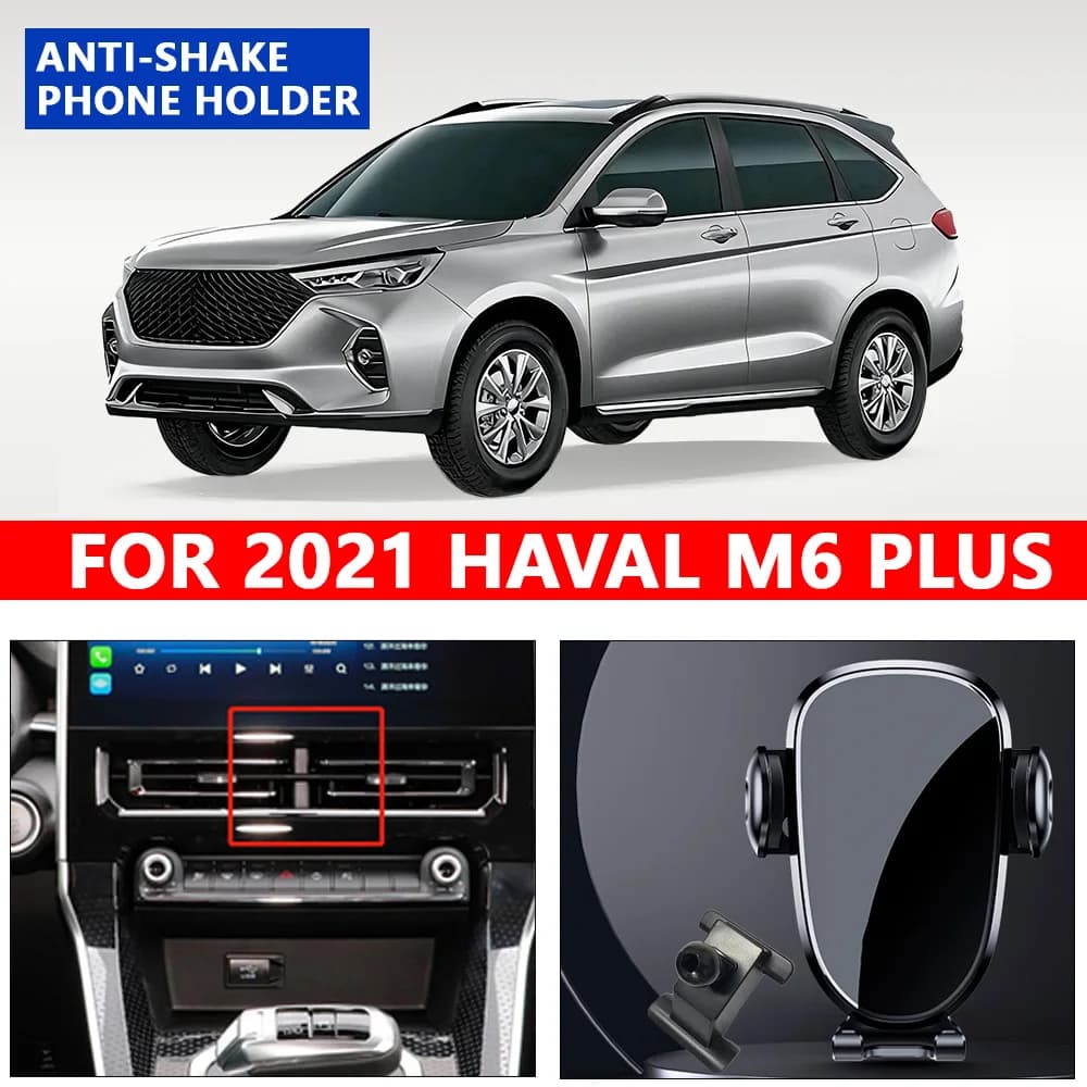 FOR 2021 HAVAL M6 PLUS Car Phone Holder Car Styling Bracket GPS Gravity type Stand Rotatable Suppo Vehicle Specific