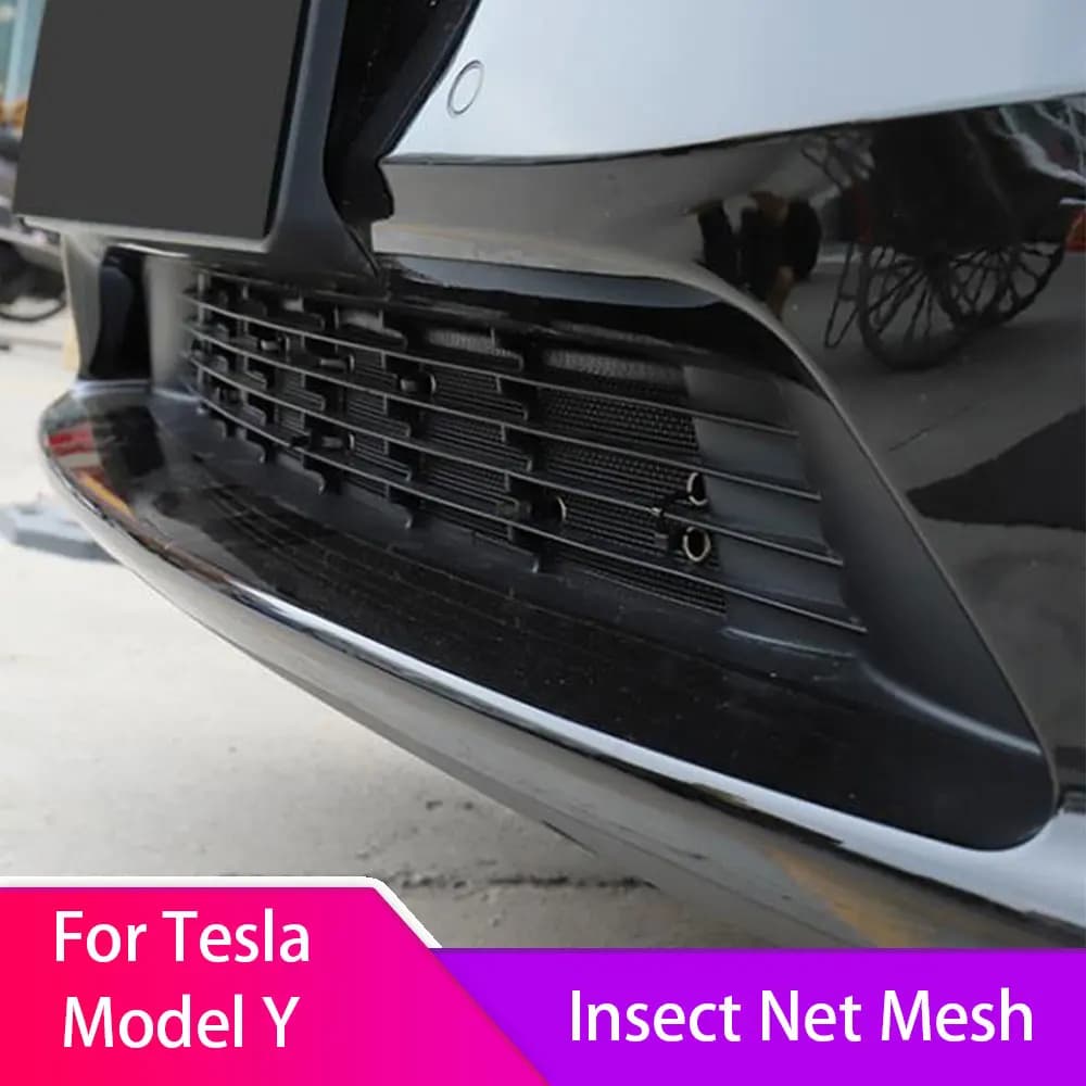 For Tesla Model Y 2020-2024 Insect Net Mesh Front Air Inlet Vent Grille Cover 2PCS