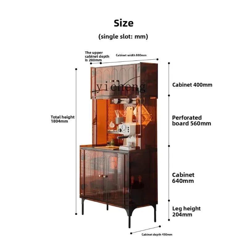 GZ-26 2   Large Sideboard Cabinet Living Room Storage Combination Wine Cabinet Integrated Wall-Mounted Sideboard Cabinet