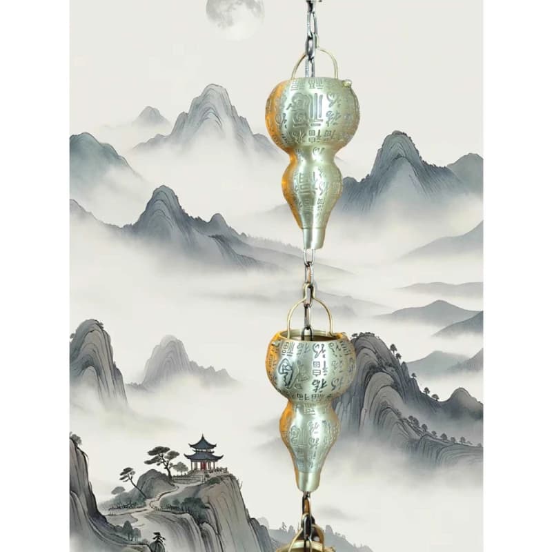 Yulin bell falling water rain chain courtyard water diversion rain chain drainage chain