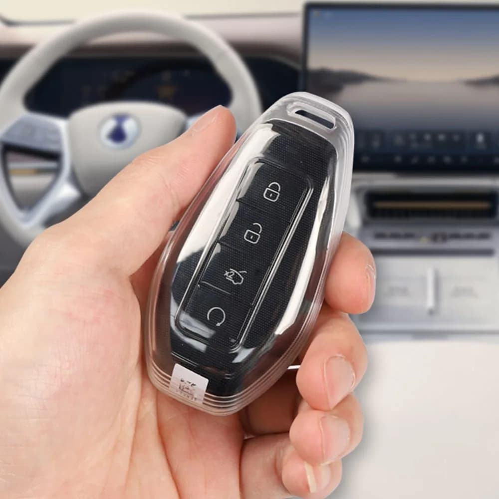For Denza N9 Transparent All Inclusive Key Case Modification Supplies Car Key Protection Cover Anti Fall And Pressure Resistant