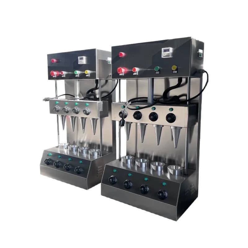 Cone pizza machine manufacturers supply hand-held pizza rotary oven, fully enclosed oven display cabinet complete set