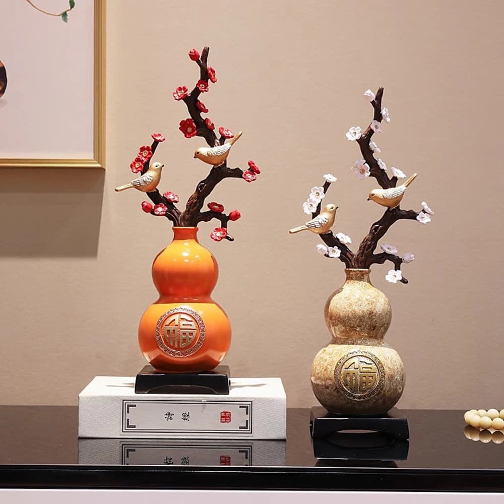 New Chinese Style Gourd Ornaments, TV Cabinet Entrance Joyous Decorations, Feng Shui Ornament, Home Decoration Handicrafts