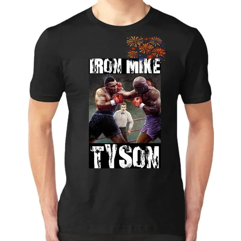 Iron Mike Tyson Boxing  T-Shirt 100% Cotton O-Neck Short Sleeve Summer Casual Mens T-shirt Streetwear