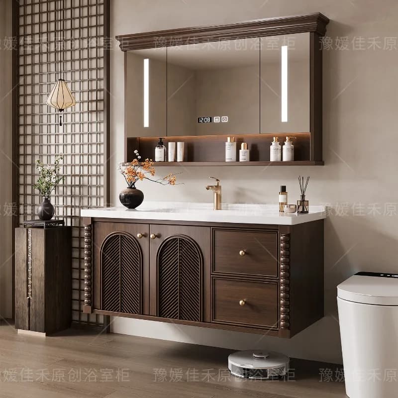 Multilayer Design Bathroom Cabinet European Unique Luxury Display Bathroom Shelves Organizer Vanity Mobiletto Bagno Furniture