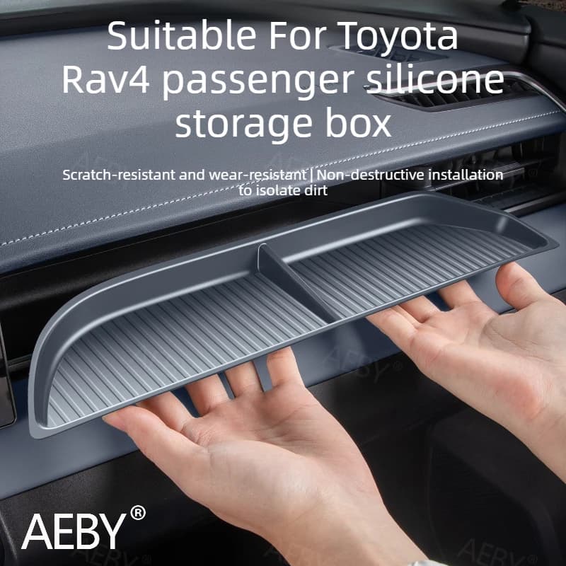 For Toyota Rav4 2026 Silicone Storage Box,Passenger side dashboard storage box silicone,storage box tray,Anti-slip mat,interior