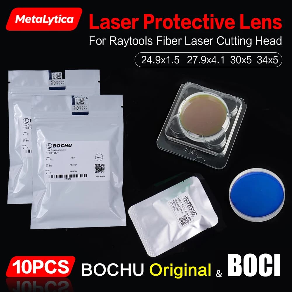 BOCI Laser Protective lens D25.4T4 D34T5 D21.5T2 15kw 20kw 30kw For Laser cuttting head Protective Lens BLT4101/BLT4102/BLT6101H