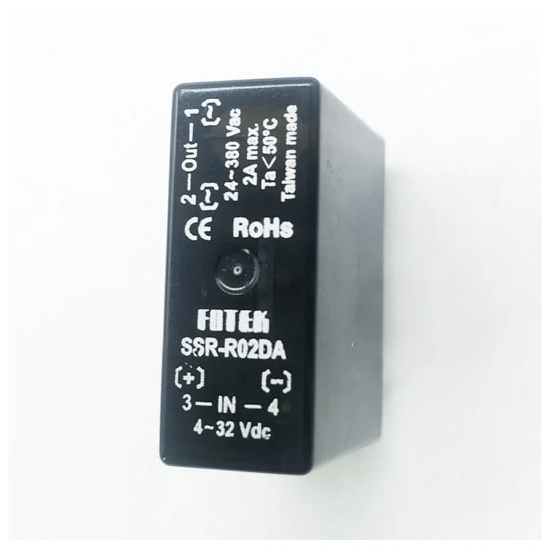 SSR-R02DA 2A DC to AC 6-Pin PCB Type Solid State Module Single Phase Solid State Relay 24-380vac/4-32VDC Screw Mount