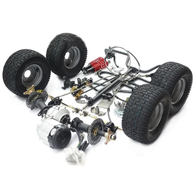 Best-selling Modified Four-wheel Kart Accessories Front Suspension 60V 1000-watt Motor Rear Axle With 6-inch Tires