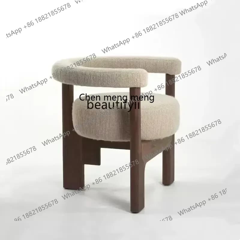182C Medieval solid wood negotiation hotel cafe designer single chair bedroom homeAA