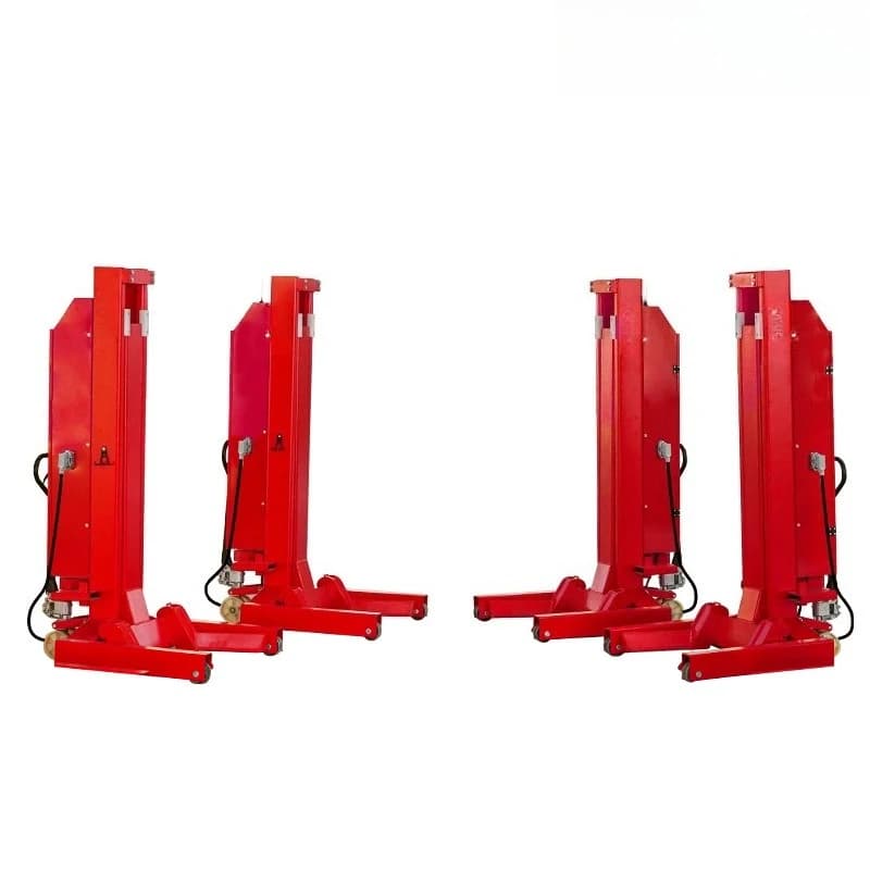 Cart four-post lift mobile tire holding car maintenance lift