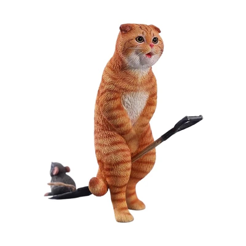 Card crotch cat orange cat simulation cat and mouse peripheral car desktop ornament