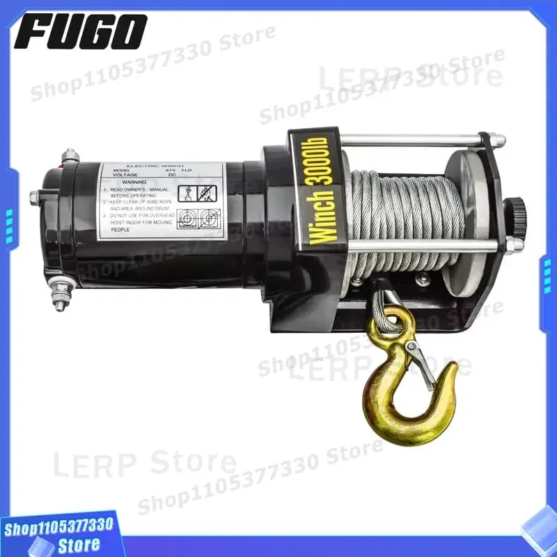 12V 24V Electric Winch 3000LB Single Line for Car Jeep Off Road Recovery Heavy Duty Pulling Device Auto Accessories Tool Off