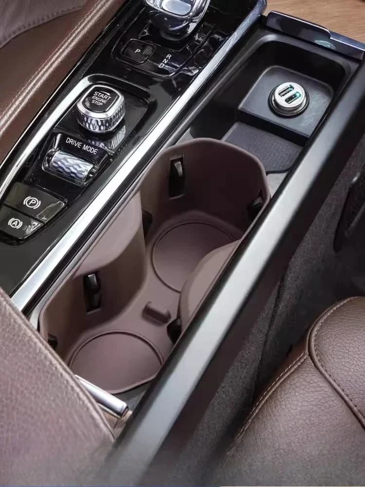 For Volvo S90 XC60 V60 XC90 V90 Center Console Water Cup Holder Silicone Pad Shockproof Console Storage Box Mat Accessories