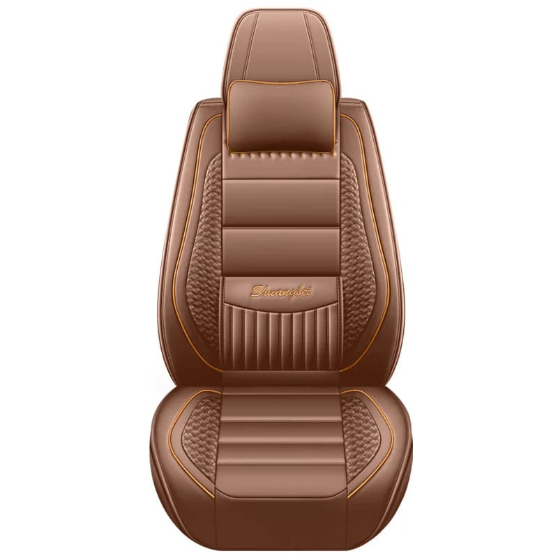 Full Surrounded with Airbag Place Universal Leather Woman Car Seat Covers Red