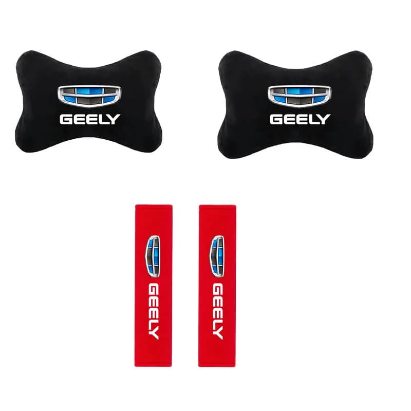 For Geely geometry C Emgrand Gc6 Gx3 Ec7 Atlas Coolray NL3 GS Car Headrest Neck Pillow Seat Belt Shoulder Pad Auto Accessories