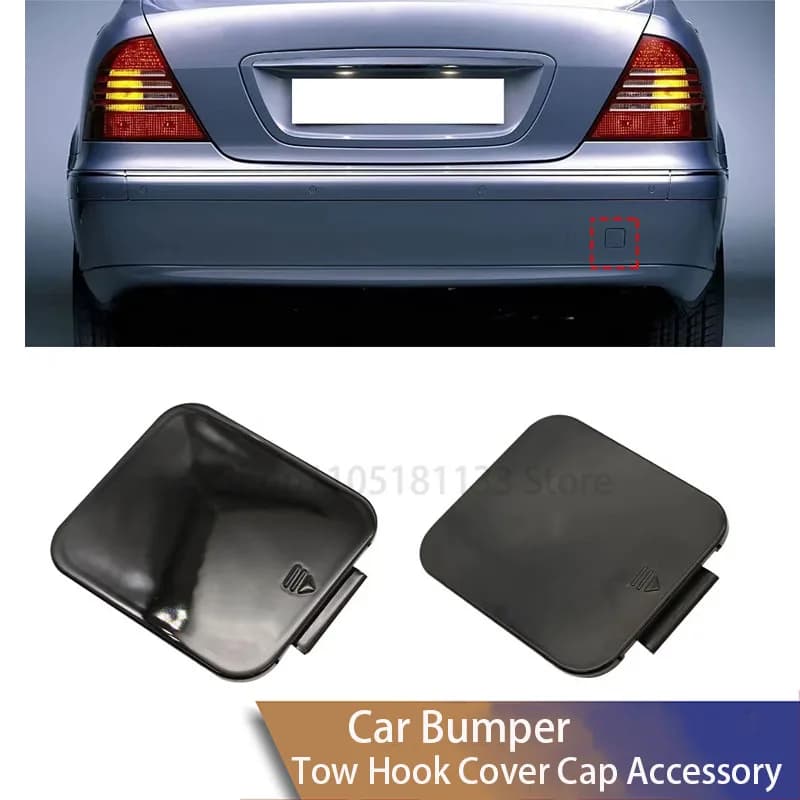 For Mercedes W220 S Class 1998-2005 Rear Bumper Tow Hook Cover 2208850423 Black Premium Quality S300 S350 S400 S500
