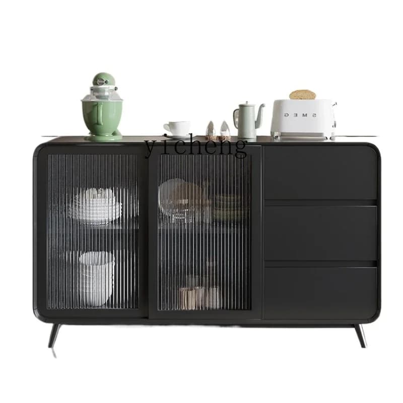 Living Room Storage Locker Tea Solid Wood Sideboard Integrated Wall Modern Minimalist Entrance Cabinet
