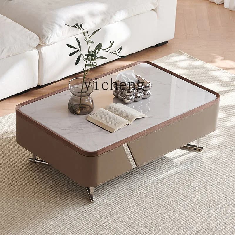 TT Box Coffee Table New Living Room Household Small Apartment Marble Minimalist Creative High Sense