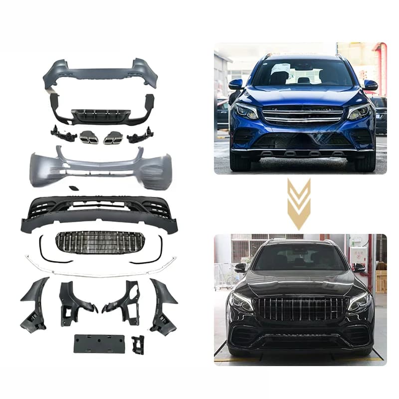 High Quality 63 Style PP Body Kit Perfect Match Fast Installation For GLC X253 2016-2019 Exterior Upgrade Parts