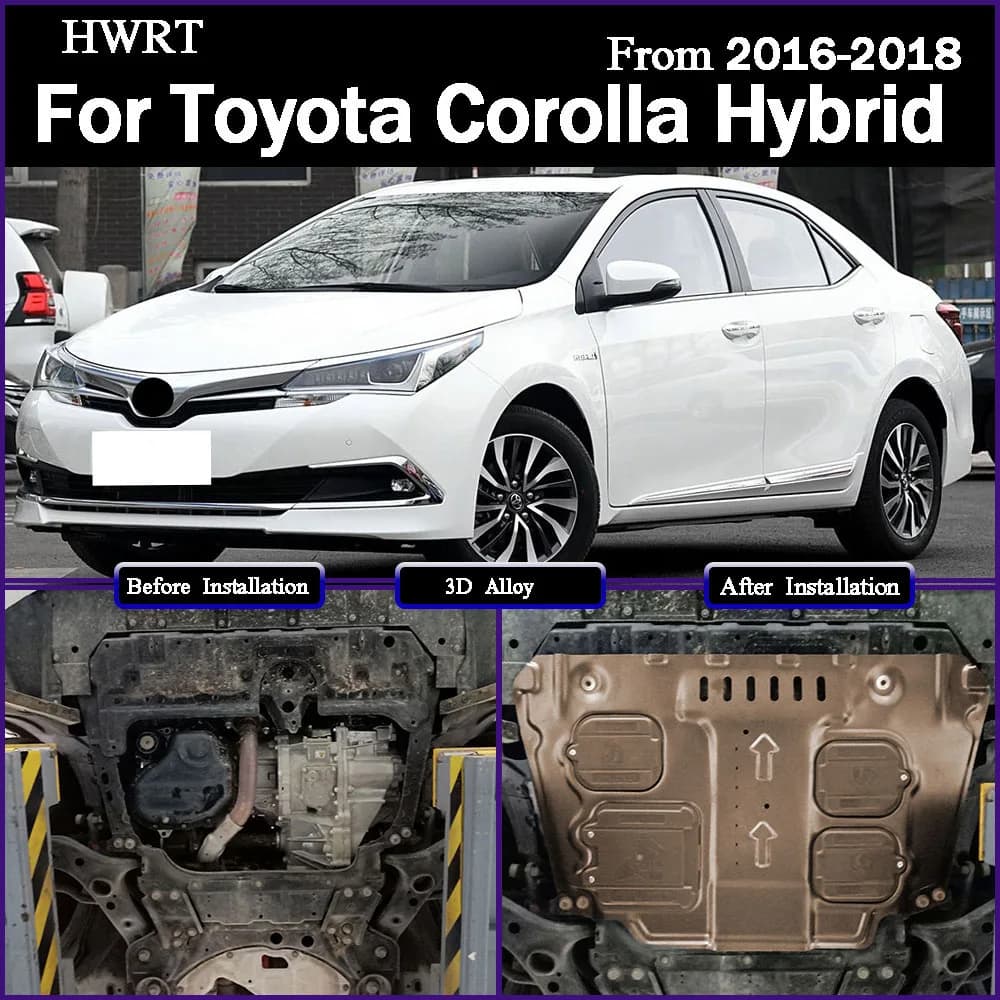 For Toyota Corolla Hybrid‌‌ 2016-2018 Under Engine Guard Splash Shield Mud Fender Cover Plate Fender Mudguard Protector