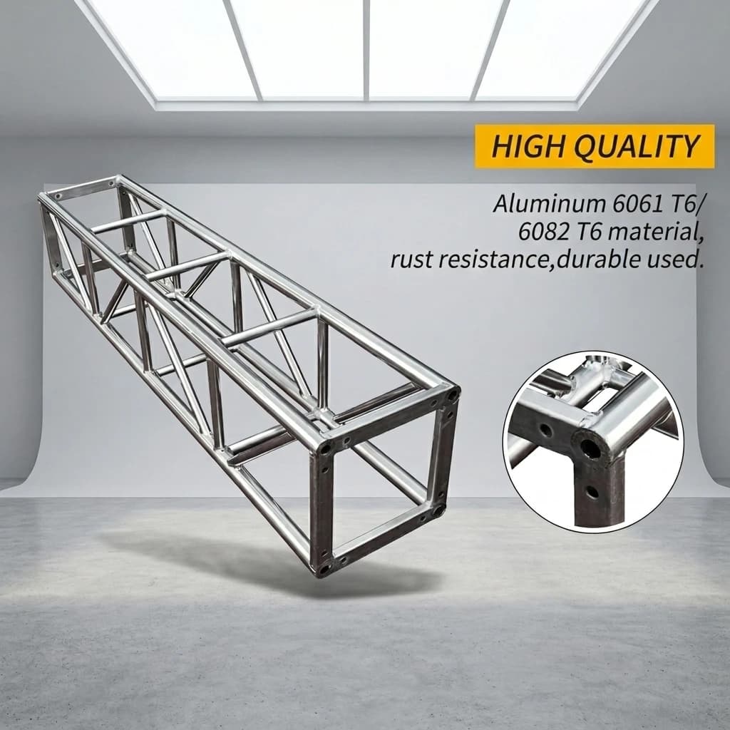 【High Quality】Aluminum Alloy Truss Easy Disassemble Reusable Portable Stage Construction 500kg Load Capacity