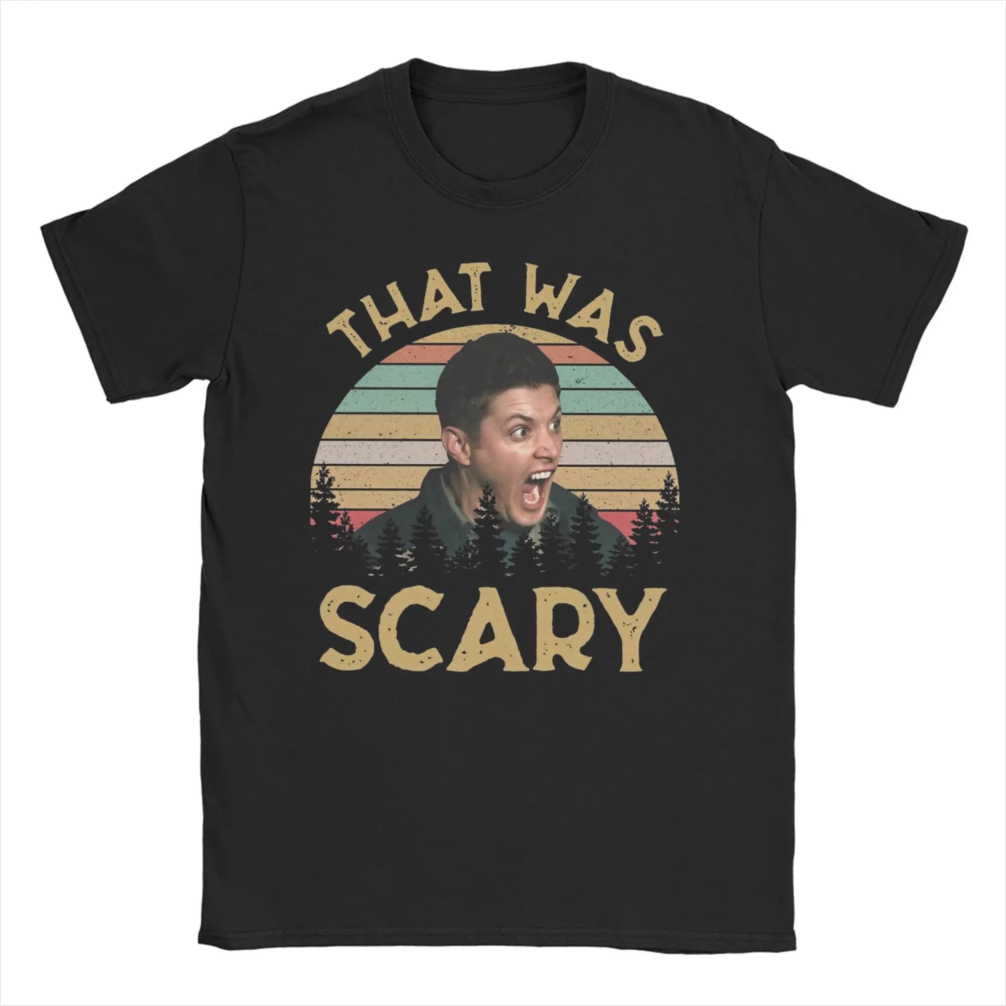 Supernatural TV T-Shirt Summer Dean Winchester hat Was Scary Funny Cotton T-Shirts Man Hip Hop Casual Tee Shirt Short Sleeves