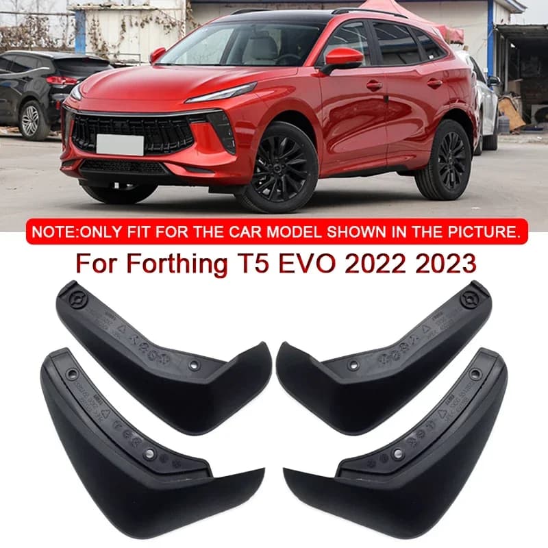 For Forthing T5 EVO 2022 2023 Car Styling ABS Car Mud Flaps Splash Guard Mudguards MudFlaps Front Rear Fender Auto Accessories