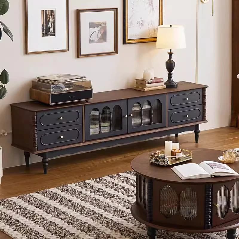 Simple Black Tv Cabinet Universal Cheap Farmhouse Floor Tv Cabinet Haushalt Modern Muebles De Salon Furniture Living Room