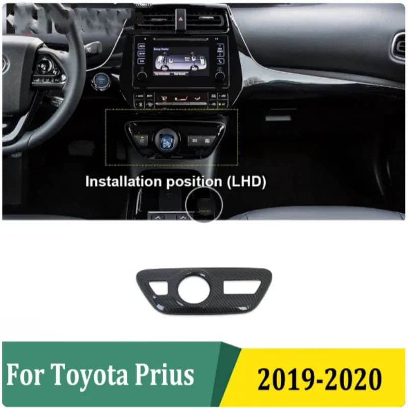 LHD For Toyota Prius 50 series2019 2020 Gear Shift Panel Cover Car Decoration Trim Interior Accessories Styling ABS Carbon Fiber