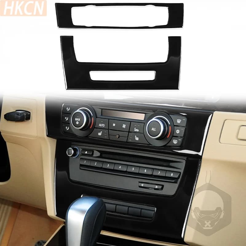 Piano Black Car-styling Interior Central Air Conditioner CD Control Panel Frame Trim For BMW 3 Series E90 E92 2005-2012