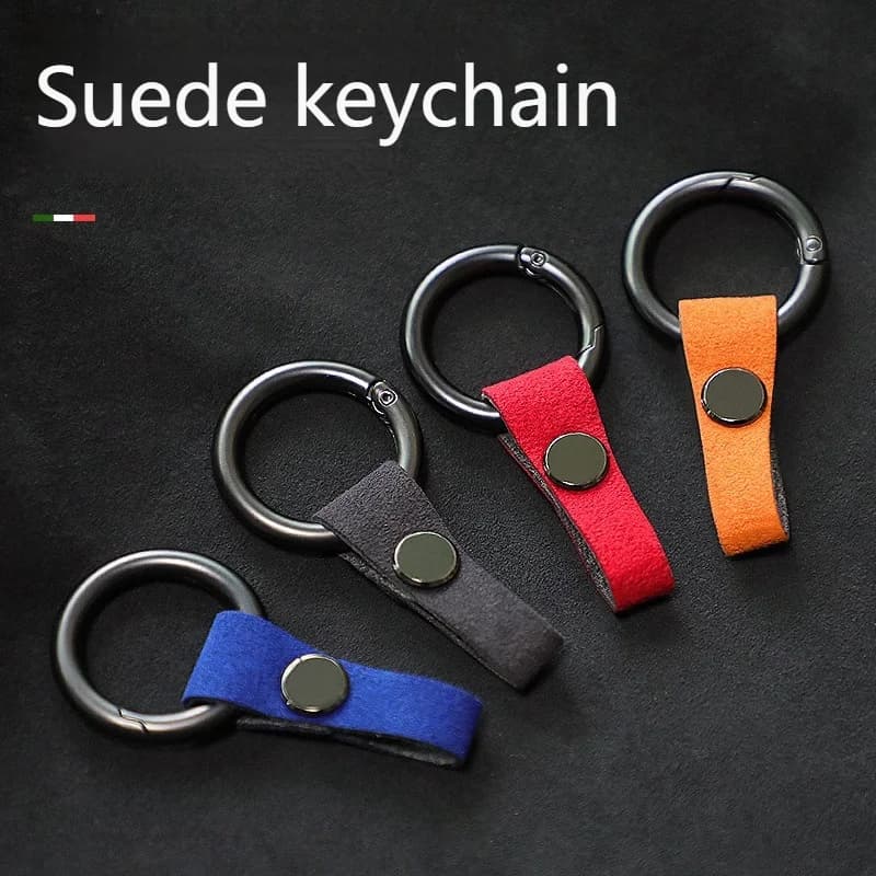 Suede Car Key Fobs Keyring Key Chain Decoration Auto Interior Modification Accessories