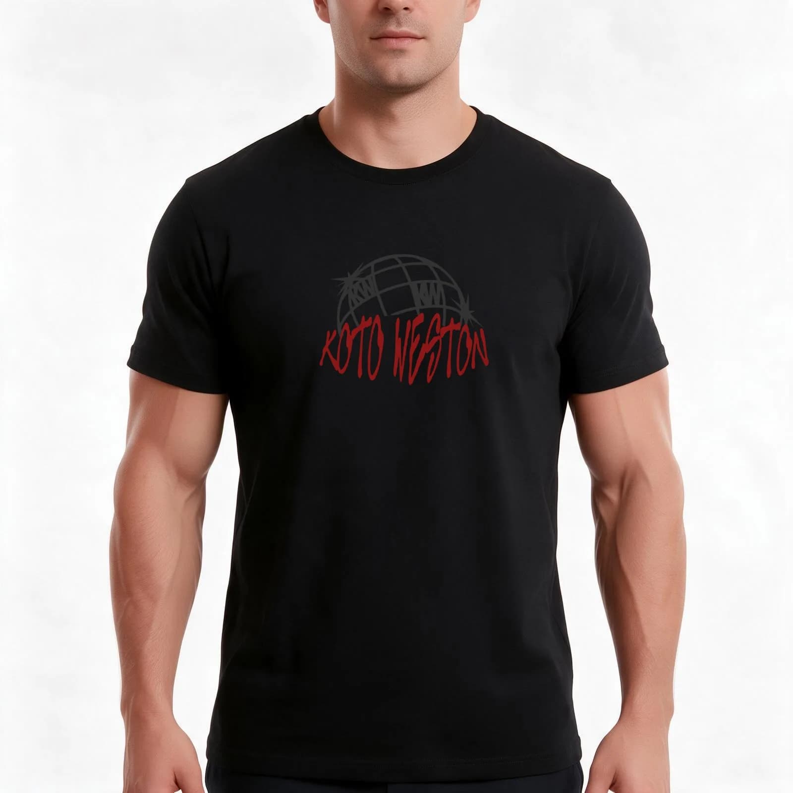 KW Official Logo Merchandise T-Shirt, Summer Casual Cotton Tee, Oversized Streetwear Tops, Vintage Graphic Print, 100% Cotton