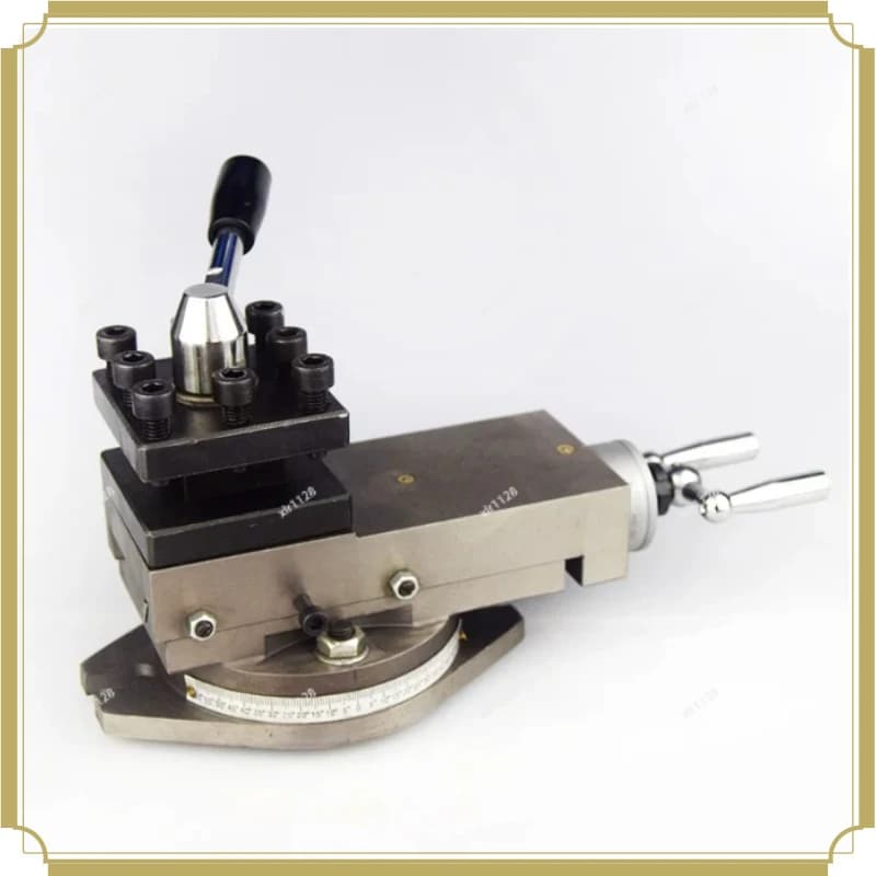 Lathe Tool Post Assembly 4-Way Square Tool Holder Small Slide Parts For 210 Mini Lathe