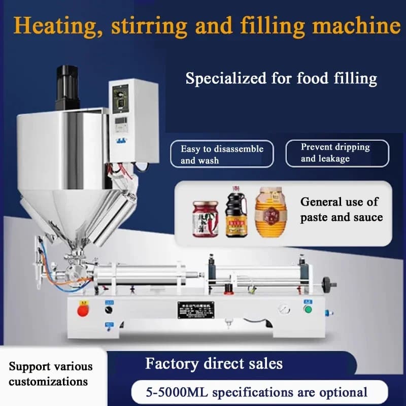Semi-automatic Single-head Quantitative Filling Machine Single-head Paste Heating And Stirring Type Filling Machine