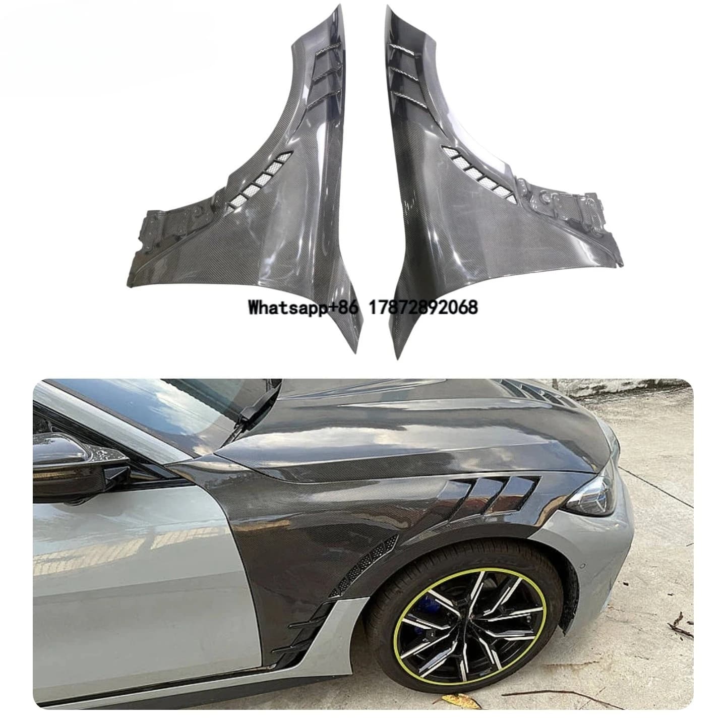 Carbon Fiber KSUI Style New Front Wheel Arch Mudguard for 4 Series G26