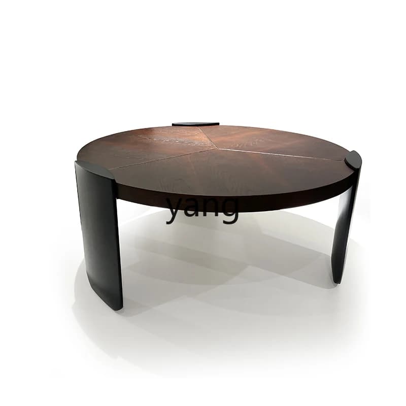 LTT retro small apartment home homestay solid wood coffee table combination