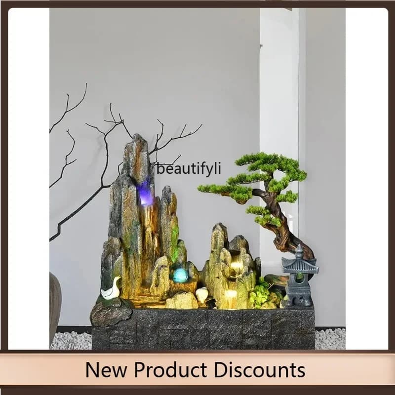 K185 Outdoor Courtyard Pool Rockery Fountain Circulating Water Landscape Fish Pond Balcony Waterscape Decoration Ornaments