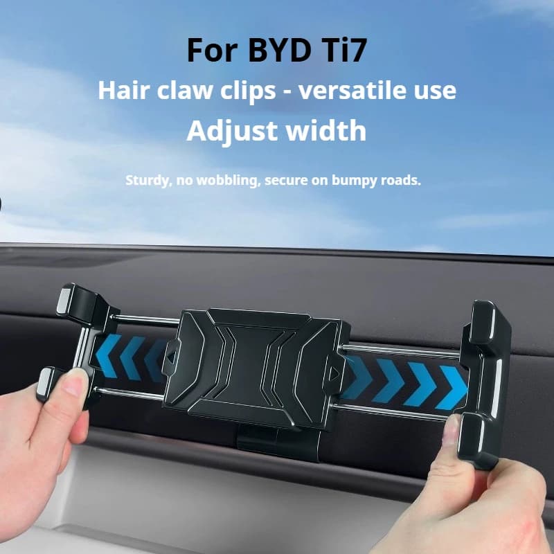 For BYD Ti7 Formula Leopard Titanium 7 Front Passenger Pad Bracket and The Second-row Buckle-fixed Adjustable IPad Car Mount