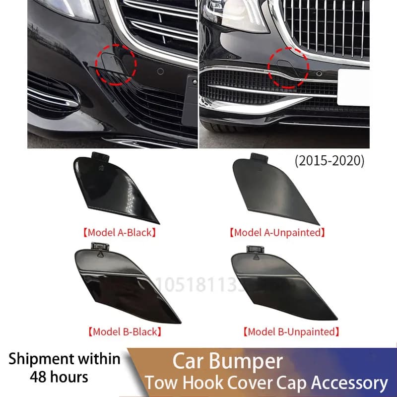 For Mercedes Benz MAYBACH S Class Front Tow Hook Cover Cap Black Exact Fit for 2014-2020 S480 S680 Luxury Models 2228853600
