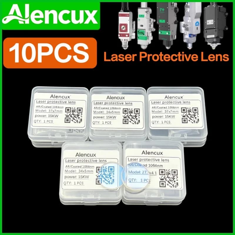 10PCS Laser Lens Protective Lens 27.9x4.1 37x7 34x5 1064nm for Raytools Precitec BOCI WSX Powerful Cutting Machine Head Lens