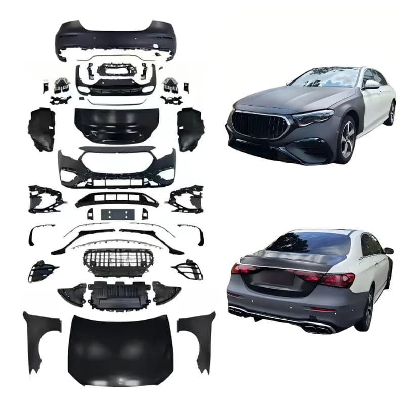 High Quality E63 Style Bolt-On Front Rear Bumper Conversion Kit Fit For E Class W213 Update To W214