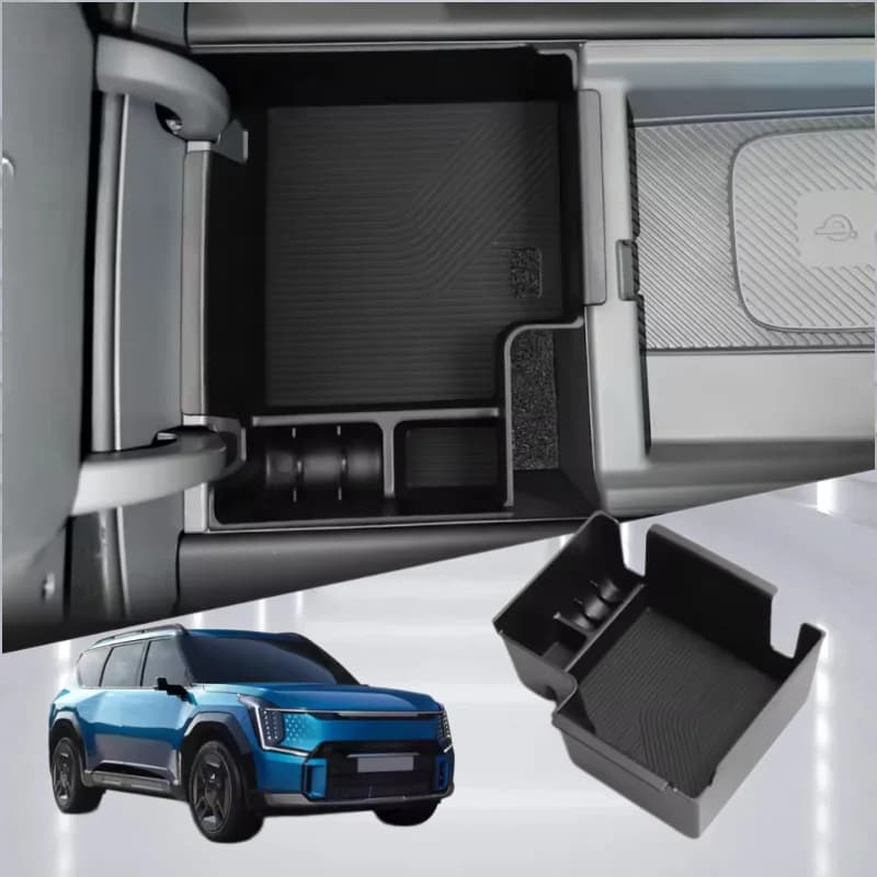 for Kia EV9 2024-2025 Car Armrest Storage Box Interior Accessories Center Console Storage Case Organizer Tidying Tray