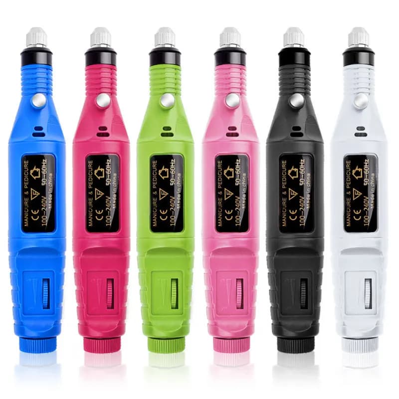 Portable Electric Nail Drill Pen Kit Professional Manicure Pedicure Grinding Tool Set