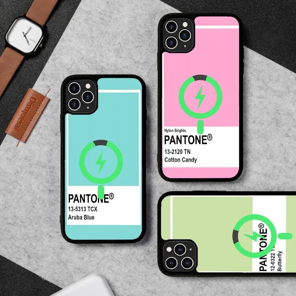 YNDFCNB Pantone Candy Color For Magsafe Magnetic Wireless Phone Case For iPhone 11 12 13 14 15 16 17 Pro Max Plus Cover