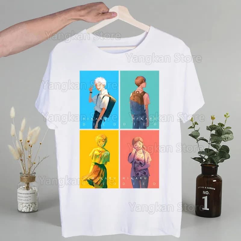 The Summer Hikaru Died  T Shirt Men Casual Short Sleeve Tshirt Homme Manga Unisex T-shirt Tees