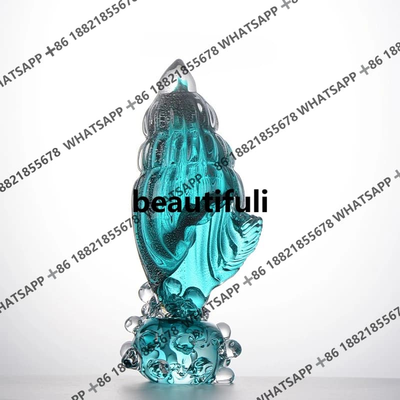 Glazed conch art ornament light luxury high-end living room decoration designer entrance home decoration handicrafts